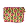 Petite trousse jaune Block print