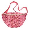 Sac banane rose et rouge Block print d'amour