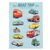 Tatouages temporaires vintage transport road trip