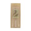 Bougie anniversaire paillettes chiffre 2