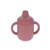 Gobelet en silicone à deux anses ours rose