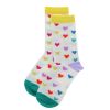 Chaussettes adulte multicœurs taille 36-40 