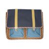 Cartable d'école bleu et marron