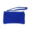 Petite pochette cuir bleu majorelle