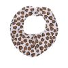 Bavoir bandana éponge tacheté marron - Chaton