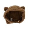 Bonnet fausse fourrure marron à oreilles - Chaton