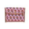 Pochette enveloppe lilas Block print - Delhi d'antan
