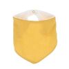 Bavoir bandana en gaze de coton jaune miel