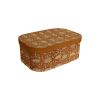 Boîte de rangement block print marron - Delhi d'antan