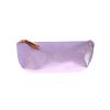 Trousse stylos cuir lilas pailleté