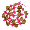 Guirlande indienne dorée et rose à pompons