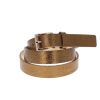 Ceinture à boucle en cuir irisé bronze - Taille L