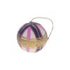 Boule de Noël graphique rose et doré