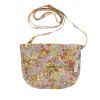 Sac bandoulière fleuri rose et jaune