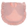 Bavoir froufrous en gaze de coton rose