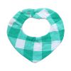 Bavoir bandana éponge carreaux verts - Les Inséparables