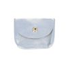 Petit porte-cartes cuir argent brillant