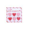 Lot de 6 magnets cœurs rouges et roses