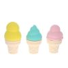 Jeux de bain en silicone 3 cornets de glace 