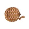 Porte-monnaie rond block print curry - Mariage Indien