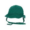 Chapeau de soleil broderie verte 1-2 ans - Folk d'été