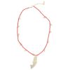 Collier doré et corail poisson - Procida
