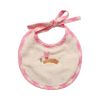 Bavoir rond éponge lapin rose - Chichi pompon