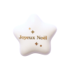 Etoile en céramique blanc et doré 
