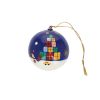 Boule de Noël en papier mâché bleue - La forêt