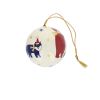 Boule de Noël en papier mâché écru - La forêt