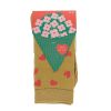 Chaussettes femme à paillettes dorées et cœurs 