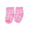 Chaussettes bébé carreaux roses - Chichi pompon