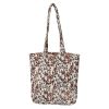 Sac cabas block print beige