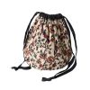 Sac bourse pochon block print beige