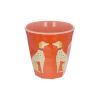 Grand verre en mélamine orange chiens - Olympe