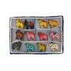 Coffret de 12 animaux sacrés en bois peints à la main