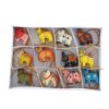 Coffret de 12 animaux sacrés en bois peints à la main