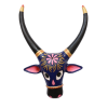Décoration murale vache sacrée bleue