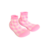 Chaussinettes vichy rose - Chichi pompon