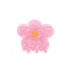 Pince à cheveux crabe fleur rose
