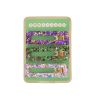 Lot de 3 barrettes violet vert rose doré