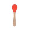 Cuillère en bois et silicone rouge - Petit déj