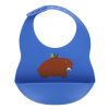 Bavoir en silicone bleu - La forêt