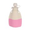 Gourde souple réutilisable bébé rose et écru - Chichi pompon