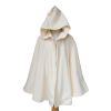Grande cape de bain crème pointelle