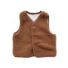 Gilet sans manches sherpa marron ours - Petit déj
