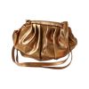 Pochette sac bourse en cuir irisé bronze