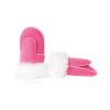 Moufles bébé rose fourrure 8-16 mois
