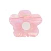 Pince à cheveux crabe fleur nacrée rose