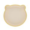 Assiette en silicone bicolore jaune - Petites Souris